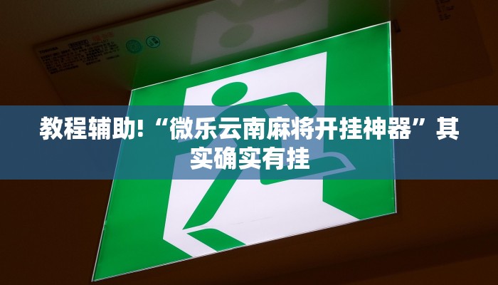 教程辅助!“微乐云南麻将开挂神器”其实确实有挂