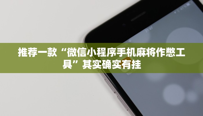 推荐一款“微信小程序手机麻将作憋工具”其实确实有挂