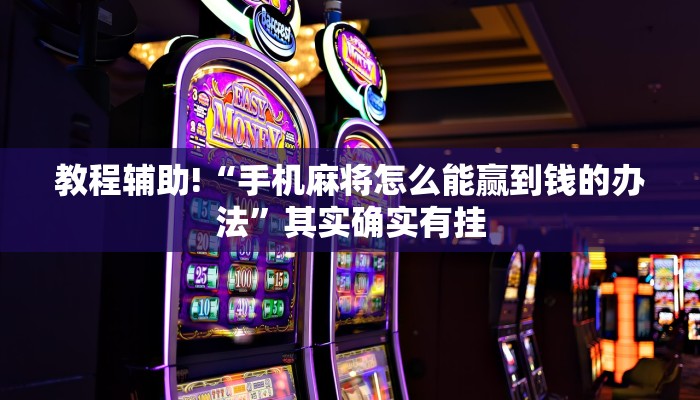 教程辅助!“手机麻将怎么能赢到钱的办法”其实确实有挂