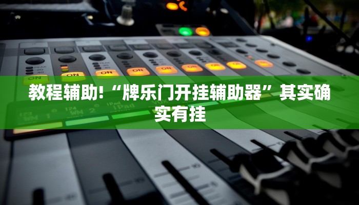 教程辅助!“牌乐门开挂辅助器”其实确实有挂
